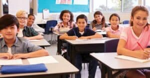 Photo of diverse group of students in classroom