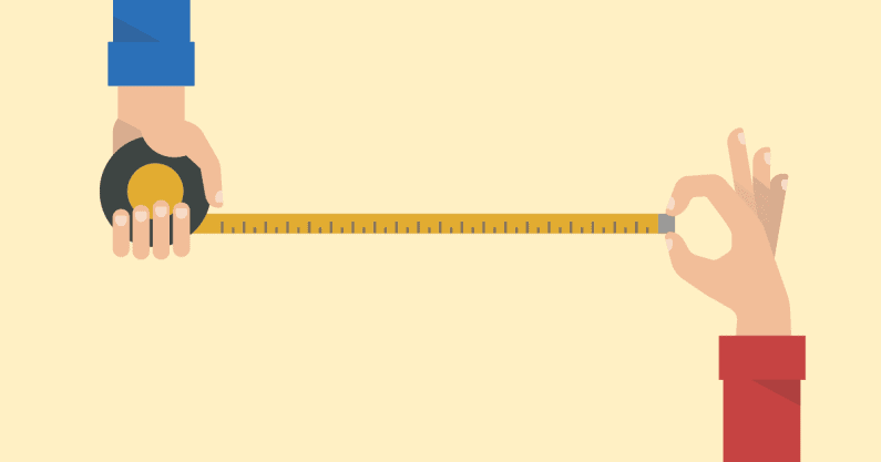 Illustration of 2 hands holding measuring tape - The Use of Outcome Measures in Clinical Practice: Part 1