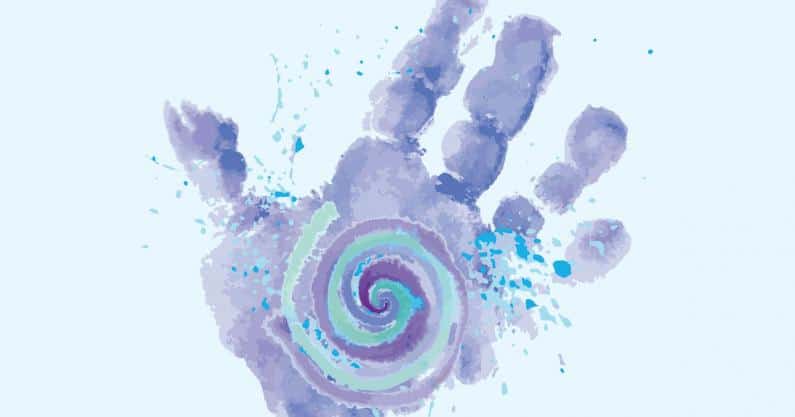 Illustration of child hand print