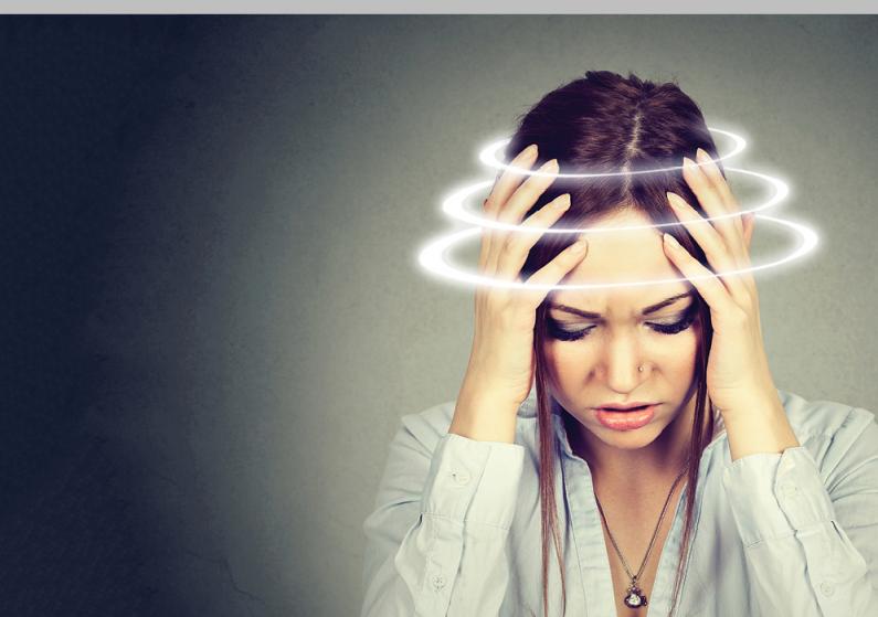 Photo of a woman experiencing vertigo