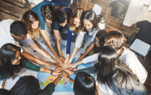 Diverse student photo of international teamwork