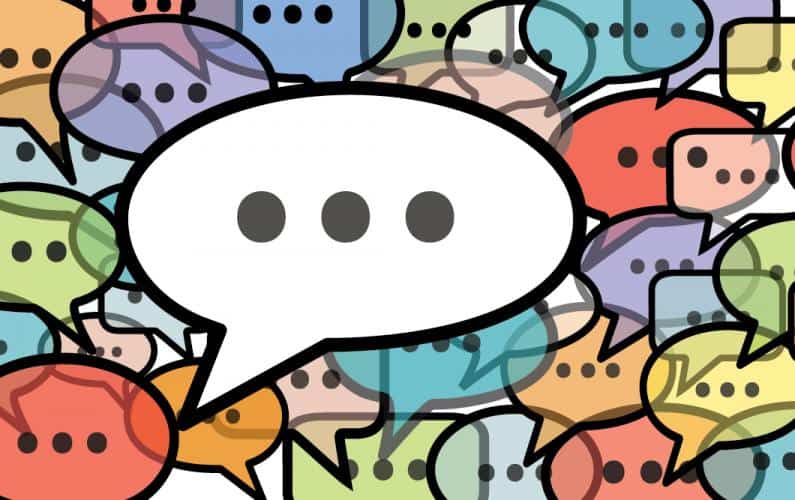 Illustration of speech bubbles