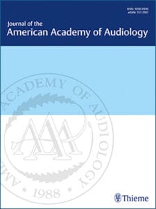 Cover page of the Journal of the American Academy of Audiology