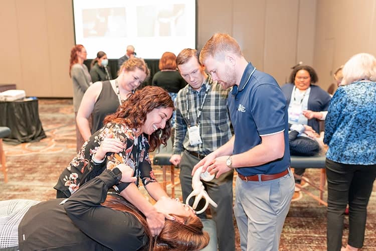 Hands-on demonstration at an educational session.