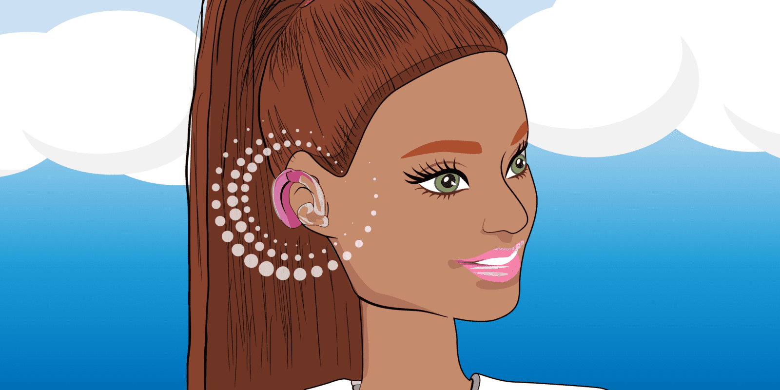 Barbie Gets Hearing Aids Illustration