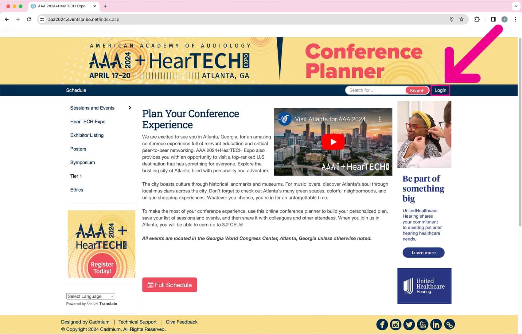 Conference Planner Instructions and FAQs American Academy of Audiology