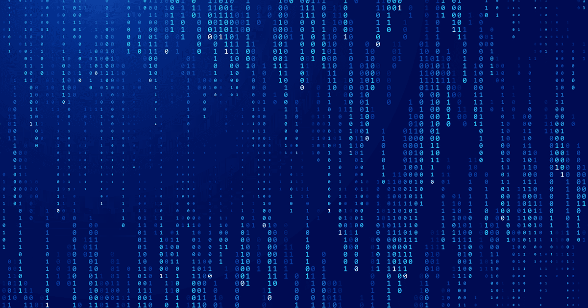 Random Binary Data Matrix Wide Vector Illustration.
