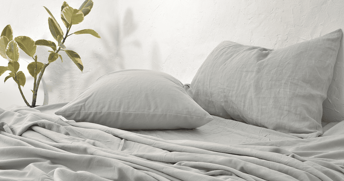 gray pillow and natural linen bed sheet - Sleep in U.S. Adults